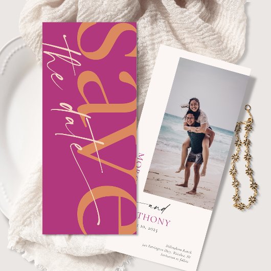 Minimalistisch Modernes Foto Magenta Orange