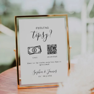 Minimalistisch Modernes Gefühl Tipsy Schilf Tipp B Einladung