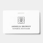 Minimalistisch | Modernes Herz-Sauberes Design Ausweis (Rückseite)