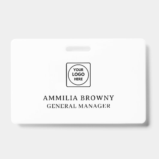 Minimalistisch | Modernes Herz-Sauberes Design Ausweis (Vorderseite)