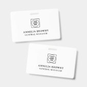 Minimalistisch | Modernes Herz-Sauberes Design Ausweis (Vorder- & Rückseite)