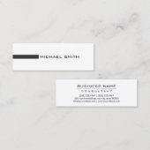 Minimalistisch-Modernes Jet Beruflich Mini Visitenkarte (Vorne/Hinten)