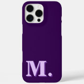 Minimalistisch Modernes Lila Monogramm Case-Mate iPhone Hülle (Rückseite)