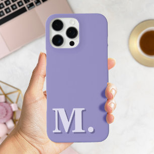 Minimalistisch Modernes Lila Monogramm iPhone 16 Pro Max Hülle