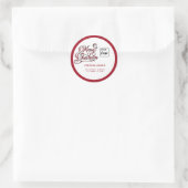 Minimalistisch Modernes Logo Frohe Weihnachten Runder Aufkleber (Tasche)