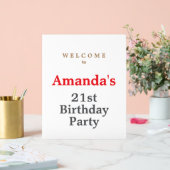 Minimalistisch Modernes Niedliche Geburtstag Party Acrylschild (Hochzeit)