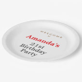 Minimalistisch Modernes Niedliche Geburtstag Party Pappteller (Schrägansicht)