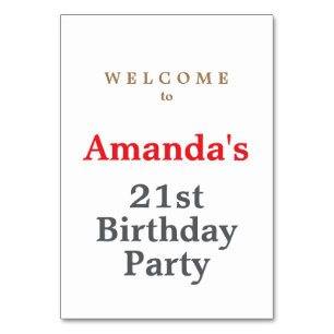 Minimalistisch Modernes Niedliche Geburtstag Party Tischnummer