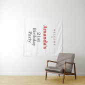 Minimalistisch Modernes Niedliche Geburtstag Party Wandteppich (Beispiel (Horizontal))