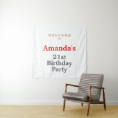 Minimalistisch Modernes Niedliche Geburtstag Party Wandteppich (Beispiel)