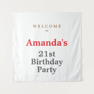 Minimalistisch Modernes Niedliche Geburtstag Party Wandteppich
