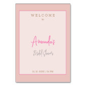 Minimalistisch Modernes Niedliches Brautparty Tischnummer (Vorderseite)