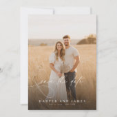 Minimalistisch-Modernes QR-Foto Save the Date Einladung (Vorderseite)