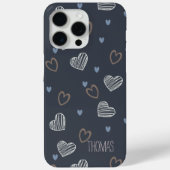 Minimalistisch-Modernes Romantisches Herzform Must Case-Mate iPhone Hülle (Rückseite)