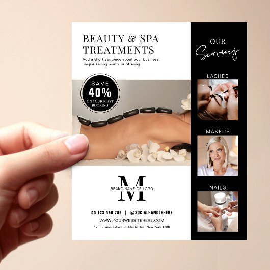 Minimalistisch Modernes Salon Beauty Business Mark Flyer