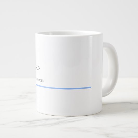 Minimalistisch Modernes Schlichtes Einfaches Beson Jumbo-Tasse (Vorderseite Rechts)