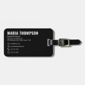 Minimalistisch Modernes, schlichtes, einfaches Sch Gepäckanhänger (Vorderseite horizontal)