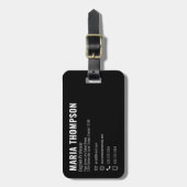 Minimalistisch Modernes, schlichtes, einfaches Sch Gepäckanhänger (Vorderseite vertikal)