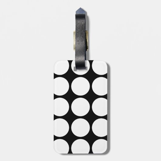 Minimalistisch Modernes, schlichtes, einfaches Sch Gepäckanhänger (Rückseite vertikal)