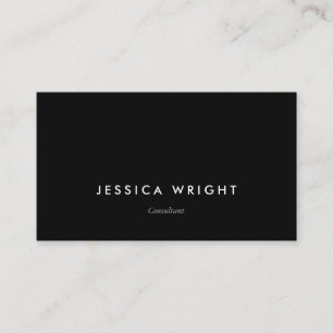 Minimalistisch Modernes Schwarz/Weiß Beruflich Visitenkarte
