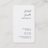 Minimalistisch Modernes Schwarz-weiß Grau Personal Visitenkarte (Vorderseite)