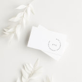 Minimalistisch Modernes Schwarz-weißes Circle Mono Visitenkarte