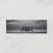 Minimalistisch modernes Schwarz-weißes Foto Mini Visitenkarte (Vorderseite)