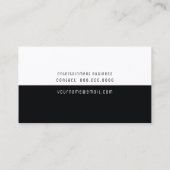 Minimalistisch Modernes Schwarzweiß-Promoter Visitenkarte (Rückseite)