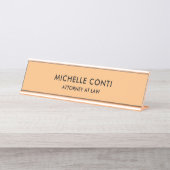 Minimalistisch Modernes, stilvolles Beruflich Schreibtischnamensplakette (Vorderseite )
