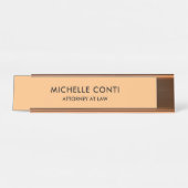 Minimalistisch Modernes, stilvolles Beruflich Schreibtischnamensplakette (Vorderseite )