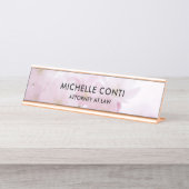 Minimalistisch Modernes, stilvolles Berufliches Fl Schreibtischnamensplakette (Vorderseite )