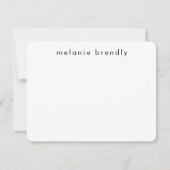 Minimalistisch Modernes, stilvolles Schwarz-weiß Mitteilungskarte (Vorderseite)