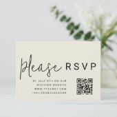 Minimalistisch Modernes, stilvolles Simple QR Code Begleitkarte (Stehend Vorderseite)