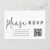 Minimalistisch Modernes, stilvolles Simple QR Code Begleitkarte (Vorderseite)