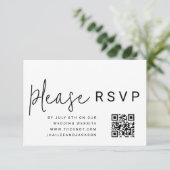 Minimalistisch Modernes, stilvolles Simple QR Code Begleitkarte (Stehend Vorderseite)