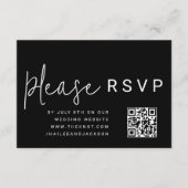 Minimalistisch Modernes, stilvolles Simple QR Code Begleitkarte (Vorderseite)