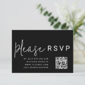 Minimalistisch Modernes, stilvolles Simple QR Code Begleitkarte (Stehend Vorderseite)