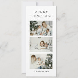 Minimalistisch Modernes Typografie Foto Frohe Weih Feiertagskarte