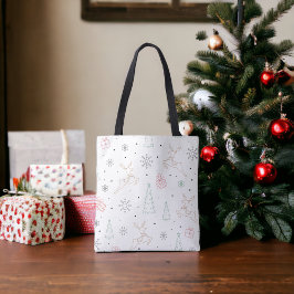Minimalistisch Modernes Weihnachtsthema Art Tasche