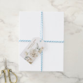 Minimalistisch Modernes Weißes Peonie-Gebirge Geschenkanhänger (Mit Garn)