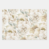 Minimalistisch Modernes Weißes Peonie-Gebirge Geschenkpapier Set (Vorderseite 3)