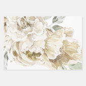 Minimalistisch Modernes Weißes Peonie-Gebirge Geschenkpapier Set (Vorderseite)