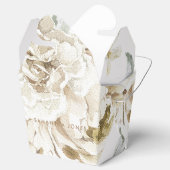 Minimalistisch Modernes Weißes Peonie-Gebirge Geschenkschachtel (Geöffnet)