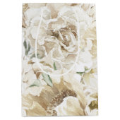 Minimalistisch Modernes Weißes Peonie-Gebirge Mittlere Geschenktüte (Vorderseite)