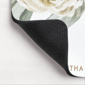 Minimalistisch Modernes Weißes Peonie-Gebirge Mousepad (Ecke)