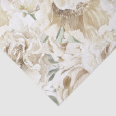 Minimalistisch Modernes Weißes Peonie-Gebirge Seidenpapier (Detail)