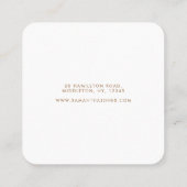 Minimalistisch Modernes Weißes Peonie-Gebirge Telefonnummerkarte (Rückseite)