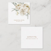 Minimalistisch Modernes Weißes Peonie-Gebirge Telefonnummerkarte (Vorne/Hinten)