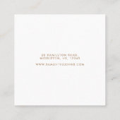 Minimalistisch Modernes Weißes Peonie-Gebirge Telefonnummerkarte (Rückseite)