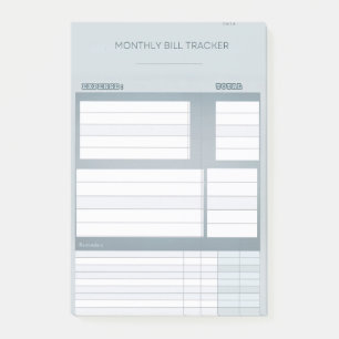 Minimalistisch-Monatsschrift-Bill-Tracker-Sticker  Post-it Klebezettel